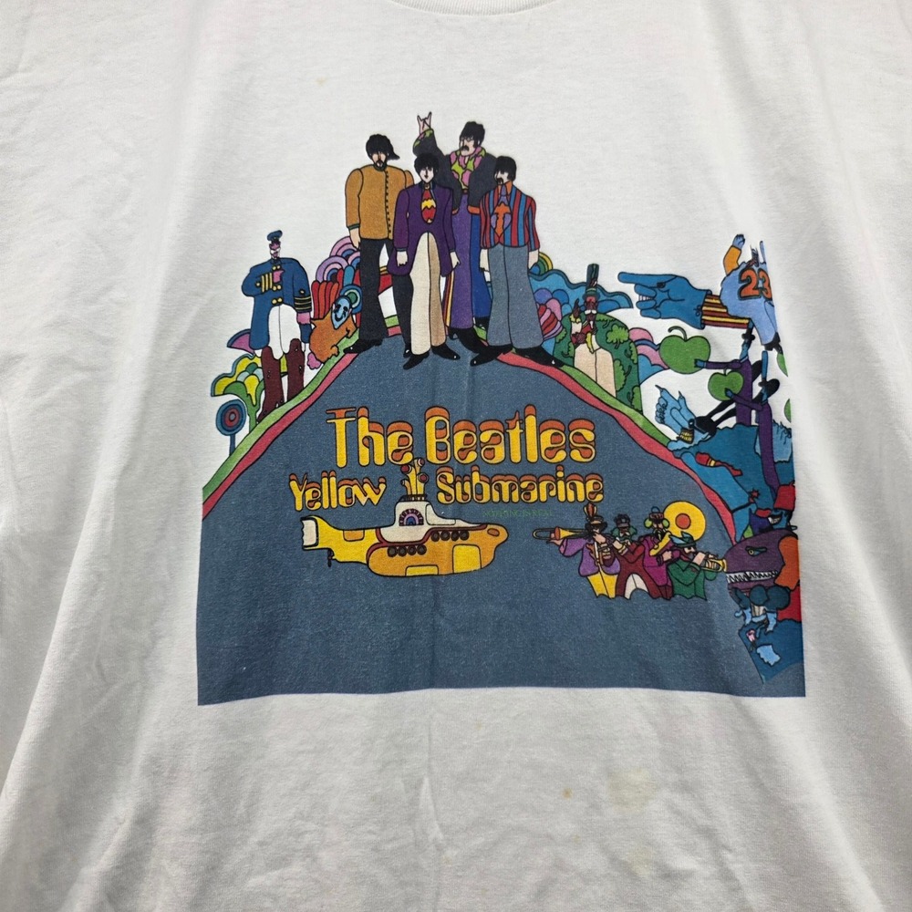 The Beatles Yellow Submarine Graphic T-Shirt Mens XL White 2008 Alstyle AAA - Picture 2 of 11